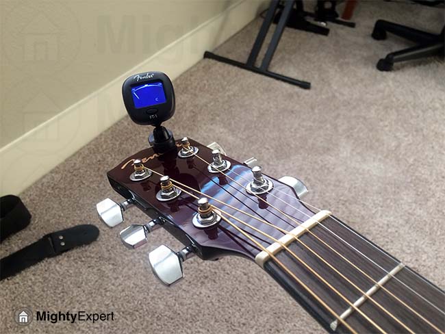Tuner Clipped on my Guitar - MightyExpert Tuner Clipped on my Guitar - MightyExpert