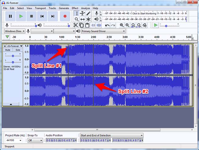 Audacity Split Lines Audacity Split Lines