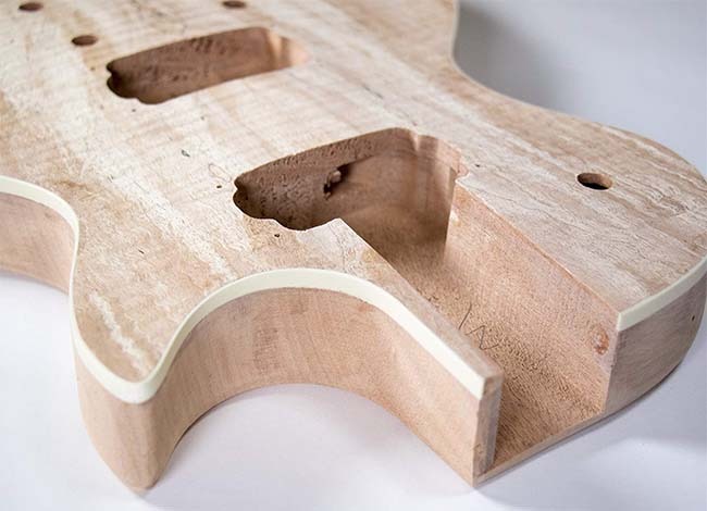 Spalted Maple Les Paul Guitar Kit Body Spalted Maple Les Paul Guitar Kit Body